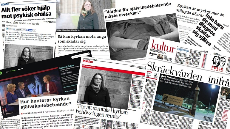 Bild en hög tidningsurklipp